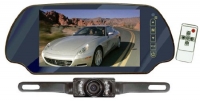 Pyle PLCM7200 7-Inch TFT Mirror Monitor with Rearview Night Vision Camera