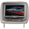 Power Acoustik HDVD-73BG Single 7-Inch Replacement Headrest with DVD and Video Monitor (Beige)