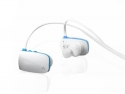 Avantree Sacool Bluetooth Stereo Headset with Mic and Pouch, White/Blue