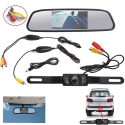 IMAGE Wireless Backup CMOS Wide Angle License Plate Camera w/7 LED Night Vision + 4.3 TFT LCD rear view mirror Monitor Screen
