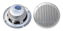 Lanzar AQ6DCS 360 Watts 6.5-Inch Dual Cone Marine Speakers - Silver Color - Set of 2