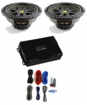2) KICKER 10C104 Comp 10 600 Watt 4 Ohm Car Subwoofers Combo +Amplifier+Amp Kit