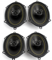 2 Pairs KICKER DS68 6x8 2-Way Coaxial Car Audio Speakers 280 Watts Total 11DS68