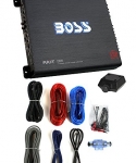 Boss R3004 1200W 4 Channel Car Audio Amplifier Amp + Remote + 8 Gauge Amp Kit