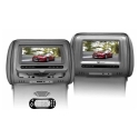 XO Vision GX7108D 7-Inch Headrest Monitor w/ DVD Player/Games & Control - Gray