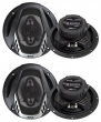 4) NEW BOSS NX654 6.5 800W 4-Way Car Audio Coaxial Speakers Stereo Black 4 Ohm