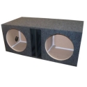 R/T 800 Enclosure Series (839-12) - Dual 12 Slot Vented Sub Bass Hatchback Speaker Box with Labyrinth Power Port and 1 Baffle (Separate Chambers)