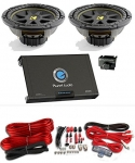 2) KICKER 10C104 Comp 10 600W 4 Ohm Car Subwoofers + 2000W Amplifier + Amp Kit