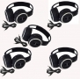Five Pack of Two Channel Folding Adjustable Universal Rear Entertainment System Infrared Headphones With 5 Additional 48 3.5mm Auxiliary Cords Wireless IR DVD Player Head Phones for in Car TV Video Audio Listening
