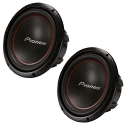 2 X Pioneer TS-W304R 12 Single 4 ohm Car Audio Subwoofer System 2600W Stereo Pair Subs