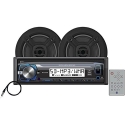 Dual Marine Single-DIN In-Dash Mechless Kit with Speakers MCP103