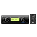 Pyle PLMR87WB Marine Stereo Radio Headunit Receiver, Aux (3.5mm) MP3 Input, USB Flash & SD Card Readers, Remote Control, Single DIN (Black)