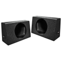 Q Power QBTRUCK110 Single 10-Inch Sealed Universal Truck Speaker Boxes with Durable Bed Liner Spray