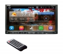 Pyle PLDNAND692 Android Car Stereo Double Din Receiver WIFI 7 Touchscreen Bluetooth, DVD Navigation USB/SD Reader