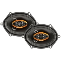 Dual DLS6840 5 x 7 Inches / 6 x 8 Inches Multi-Fit 4-Way Speakers - Set of 2