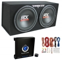 MTX TNE212D 12 1200W Dual Loaded Car Subwoofers Audio+Box Enclosure+Amp+Kit