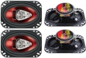 4) New BOSS CH4630 4x 6 3-Way 500W Car Audio Coaxial Speakers Stereo Red 4 Ohm