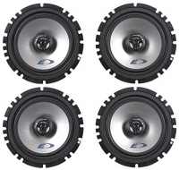 (2) Pairs Alpine SXE-1725S 6.5  80 Watt RMS 4 Ohm 2-Way Coaxial Car Audio Speakers Featuring A Ferrite Magnet, and Mylar-Titanium Balanced Dome Tweeter