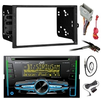 JVC KW-R920BTS Double DIN Bluetooth Car Stereo Receiver CD Player Bundle Combo With Metra installation kit for car stereo (Fits Most GM Vehicles) + Wire Harness + Enrock 22 Radio Antenna With Adapter