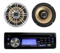 2) Polk Audio DB651 6.5 Car Marine Speakers Stereo Pair + Boss 637UA CD Player