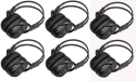 6 Pack of Two Channel Folding Universal Rear Entertainment System Infrared Headphones Wireless IR DVD Player Head Phones for in Car TV Video Audio Listening