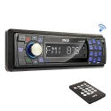 Pyle PLMR17BTB Bluetooth Stereo Radio Headunit Receiver, Wireless Streaming & Hands-Free Call Answering, Aux (3.5mm) MP3 Input, USB & SD Card Readers, Remote Control, Single DIN