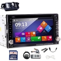 Windows Win 8 UI Design Rear Camera Included 2015 New Model 6.2-Inch Double-2 DIN In Dash Car DVD Player Touch screen LCD Monitor with DVD/CD/MP3/MP4/USB/SD/AM/FM/RDS Radio/Bluetooth/Stereo/Audio and GPS Navigation SAT NAV Wall Paper exchange HD:800*480 L