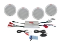 Pyle PLMRKT4A 4-Channel Waterproof MP3/iPod Amplified 6.5-Inch Marine Speaker System