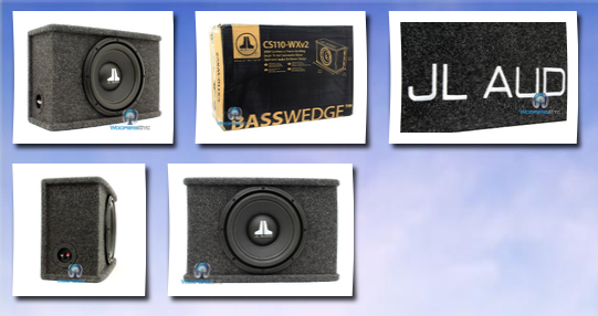 JL Audio subwoofer system with single 10wxv2-4 subwoofer driver & sealed enclosure